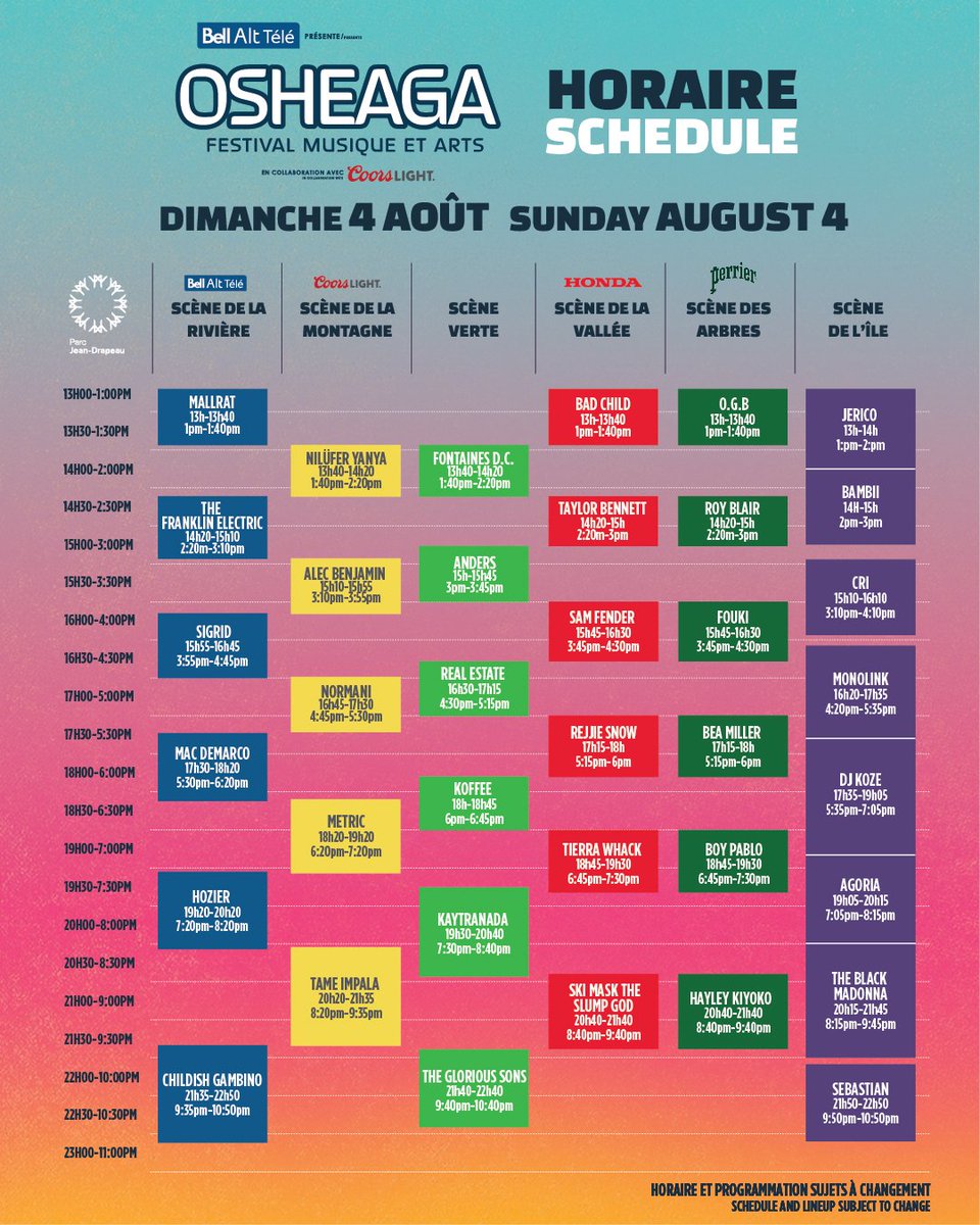 Osheaga Seating Map Osheaga Map 2012 Festival Musique Tuesdays Et Arts Rock Hard Drapeau Jean Gems Hidden Headliners Preview Parc