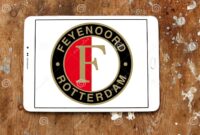 Feyenoord Rotterdam Kuip Feyenoord Rotterdam Stadion Luchtfoto Beste Muur Stelt Maas Groot Lucht Zuid