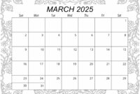 Free Printable March Month Calendar 2025 Bank Holiday In March 2025 In Upper Michigan