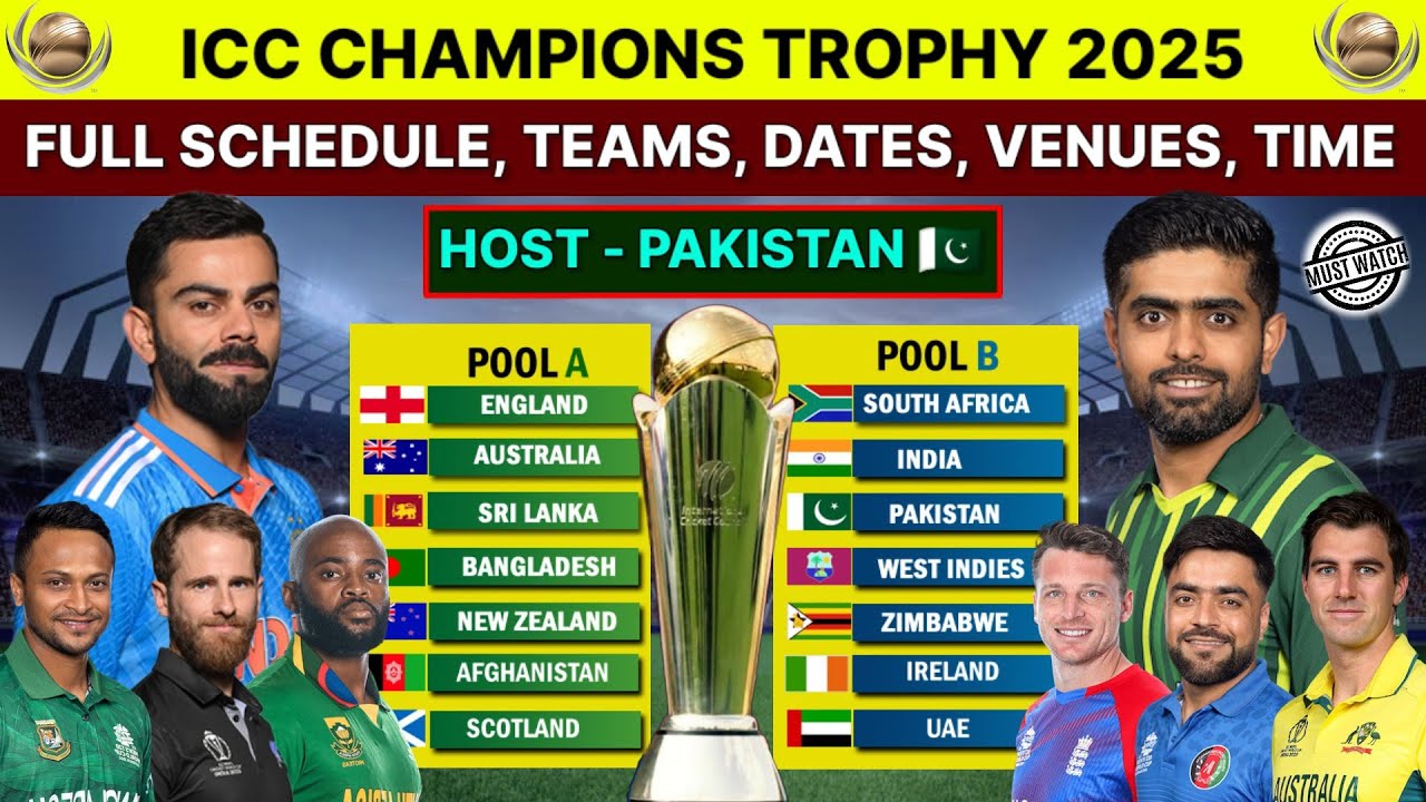 Icc Champions Trophy 2025 Logo Pakistan Won't Host Icc Champions Trophy 2025