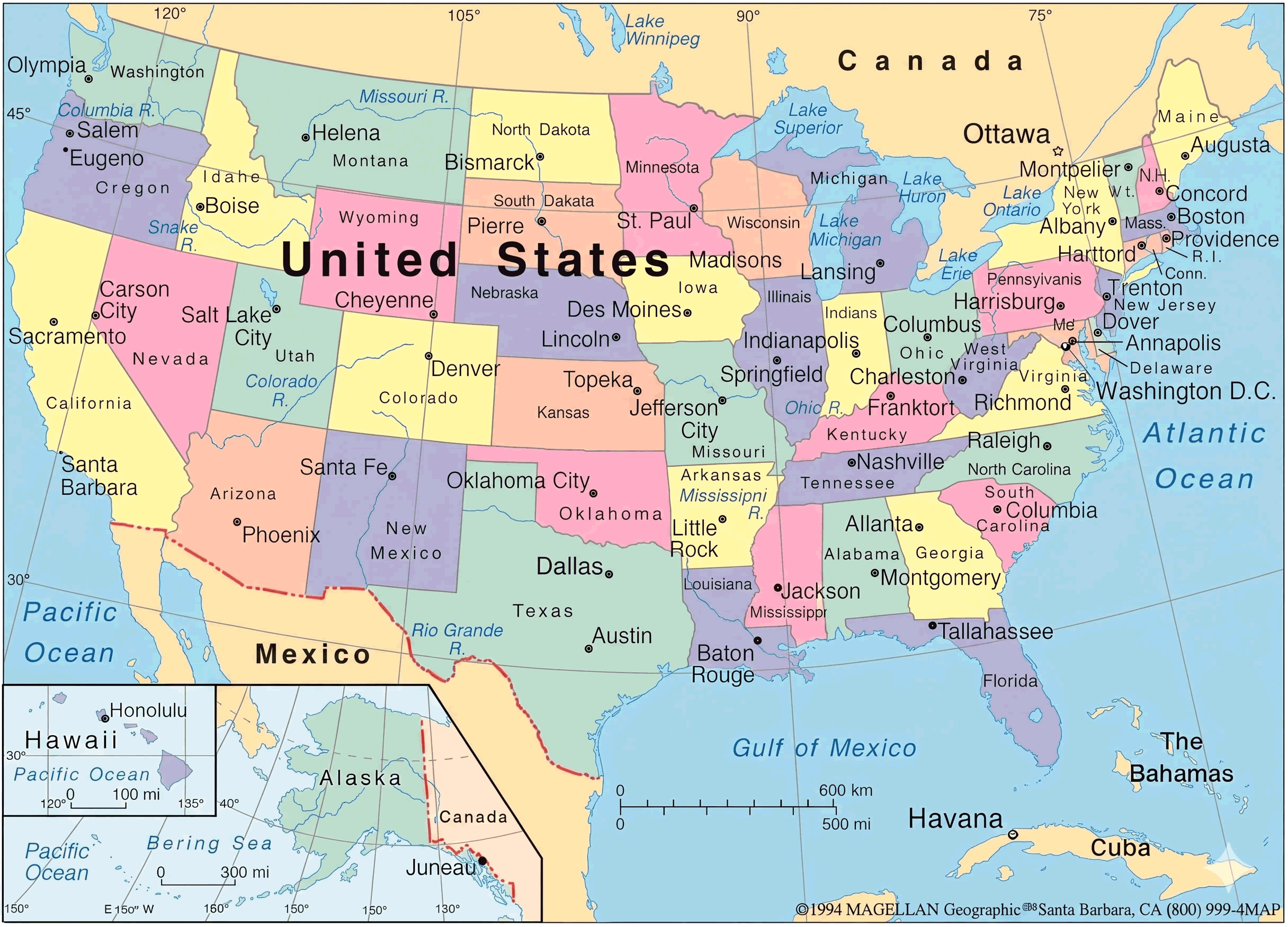  USA Globe Map Motiv 