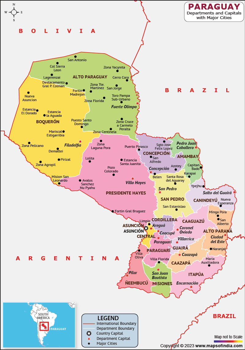  Paraguay Map 