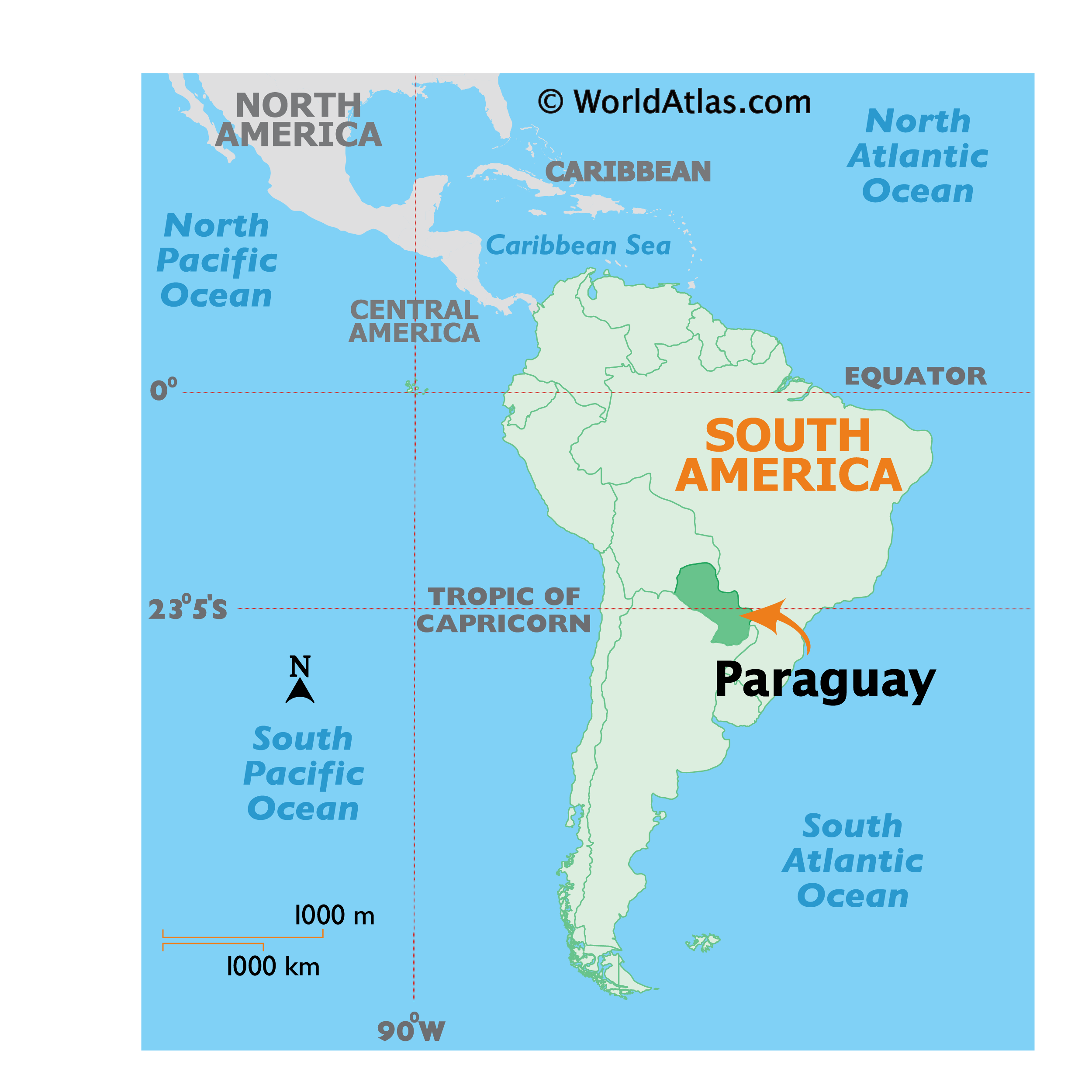  Paraguay Maps & Facts - World Atlas Motiv 