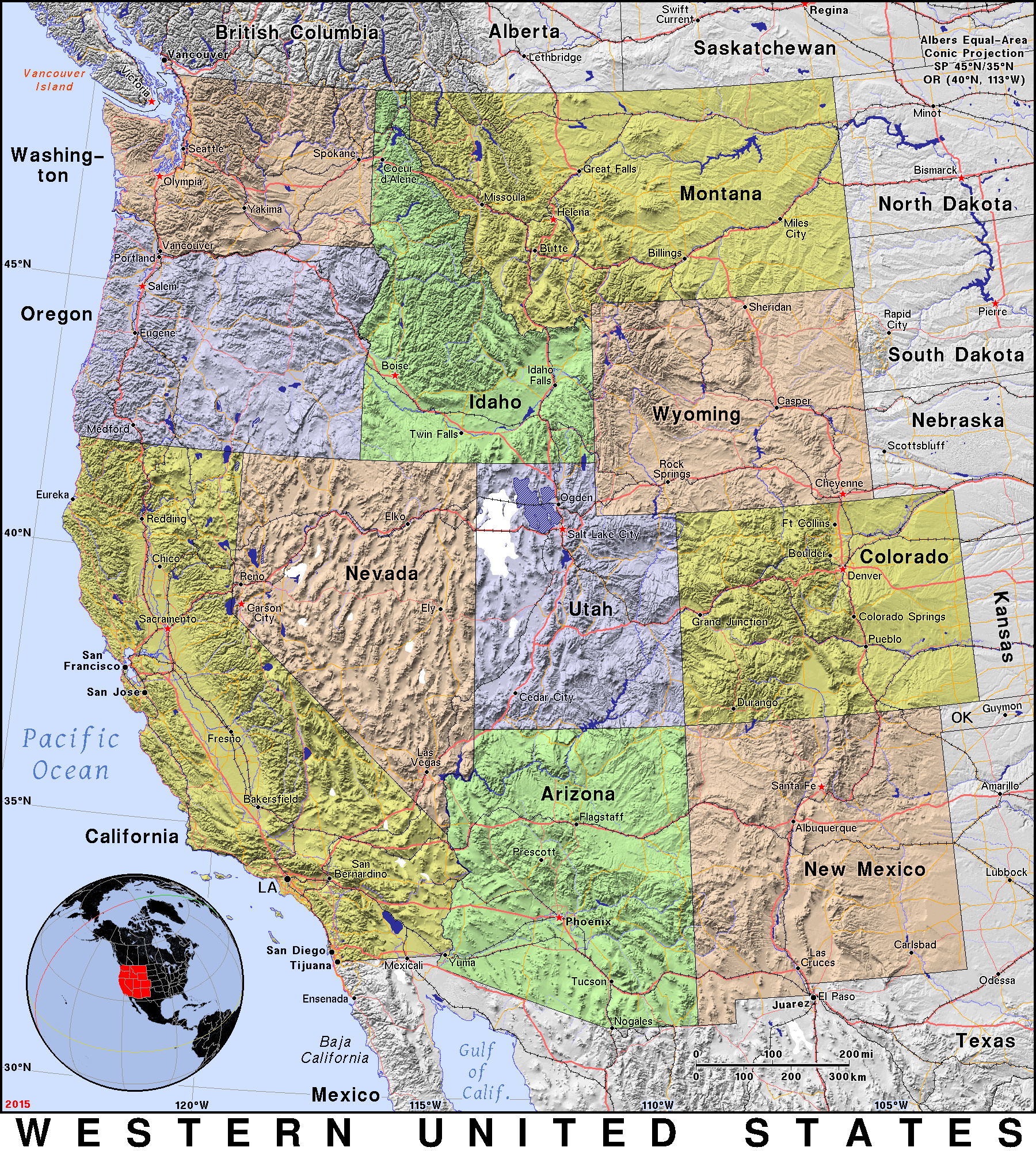  Western United States · Public domain maps by PAT, the free, open Bildidee 