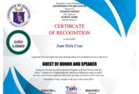 Idiomas Oficiales De Noruega – Certificate of appreciation template for guest speaker