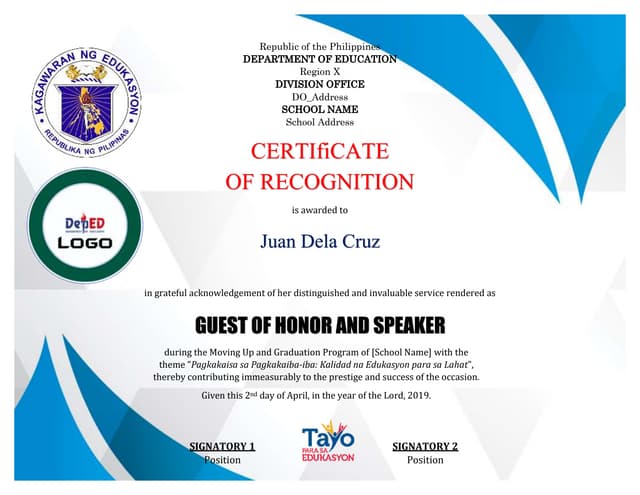 Idiomas Oficiales De Noruega – Certificate of appreciation template for guest speaker