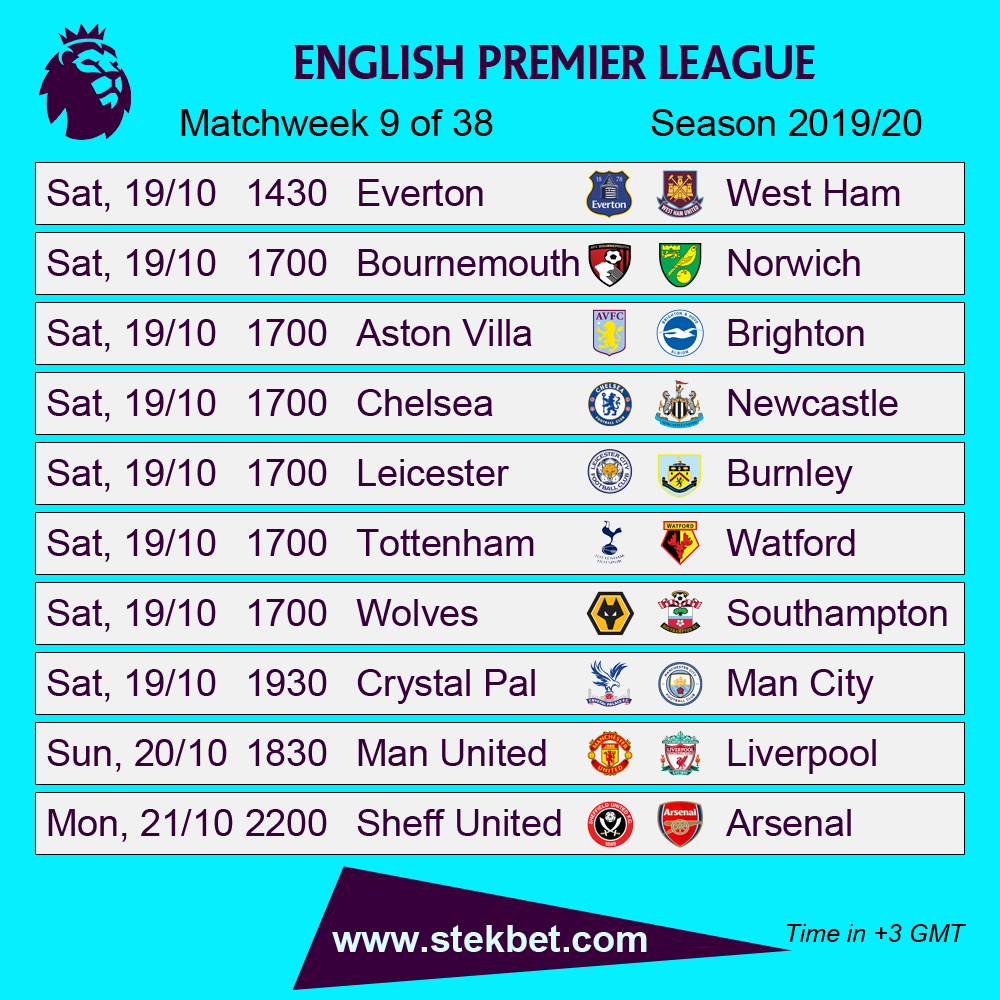 Premier League Matches Today – All 380 fixtures for 2024/25 premier league season