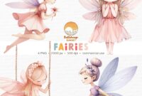 Bbc Live Radio Stations – 4 pastel fairies watercolor clipart png digital download