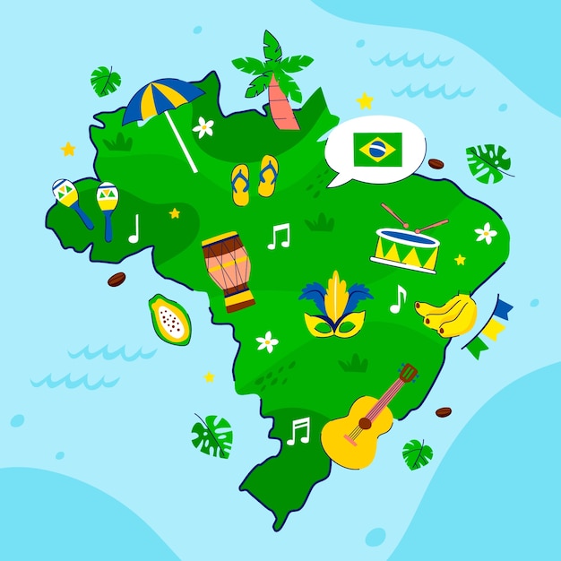  Mapa Brasil Bandeira Imagens – Download Grátis no Freepik 