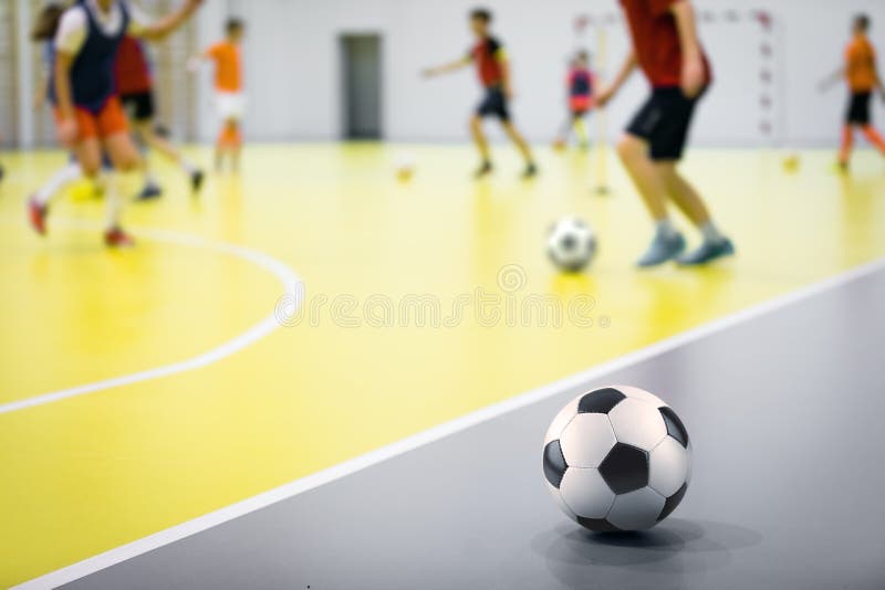  Foto zu Indoor Futsal Soccer Players Playing Futsal Match. Indoor Soccer Sports 
