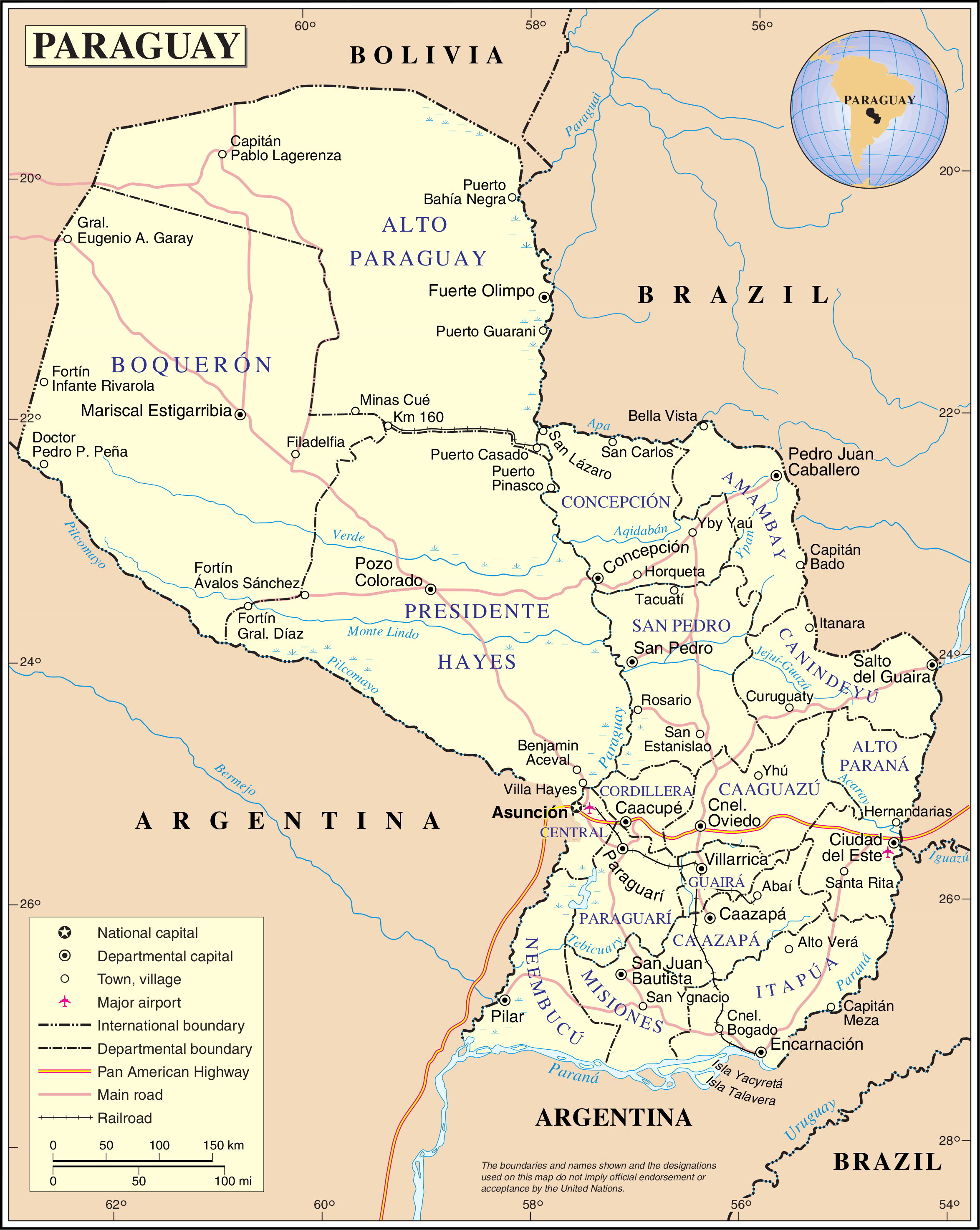  Foto zu Maps of Paraguay 