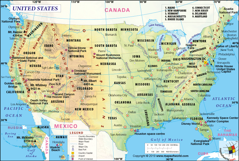 Usa Rugby Vs Spain – Colorful usa map royalty free vector image