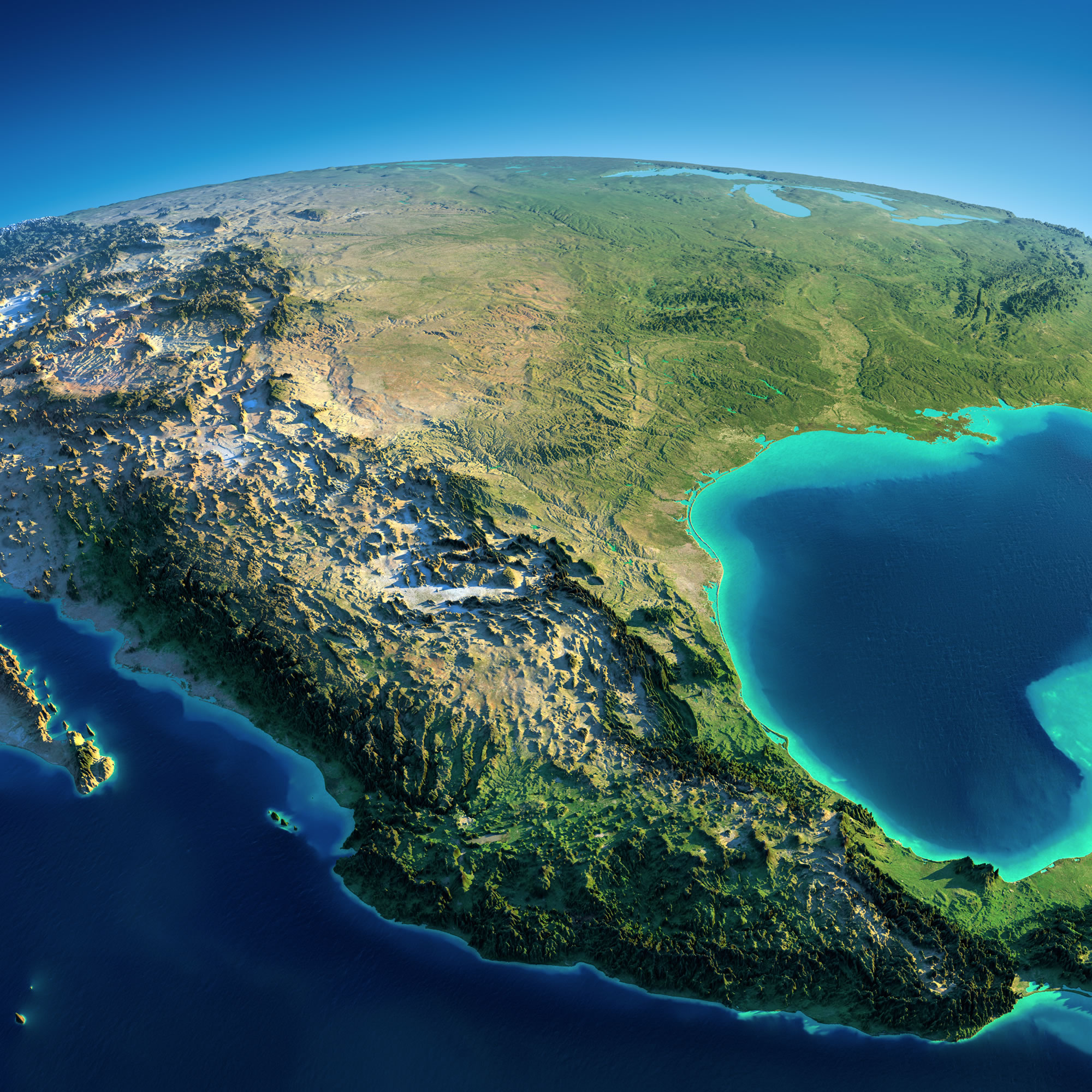 Mexico Map - Guide of the World Motiv 