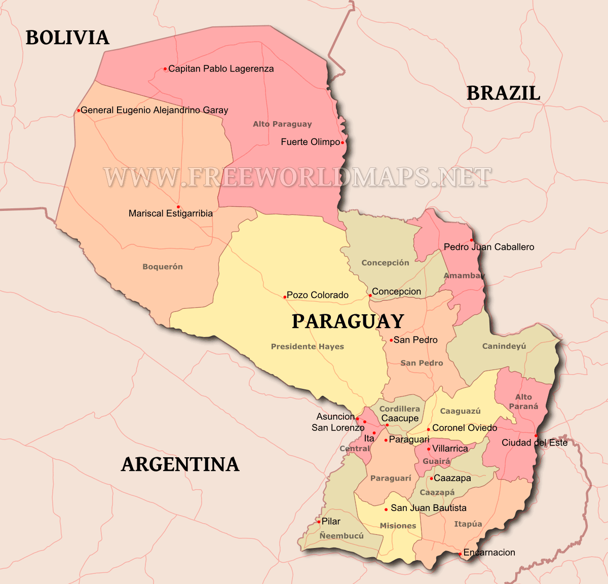  Paraguay Map South America : Maps of South America – VVWVW Motiv 