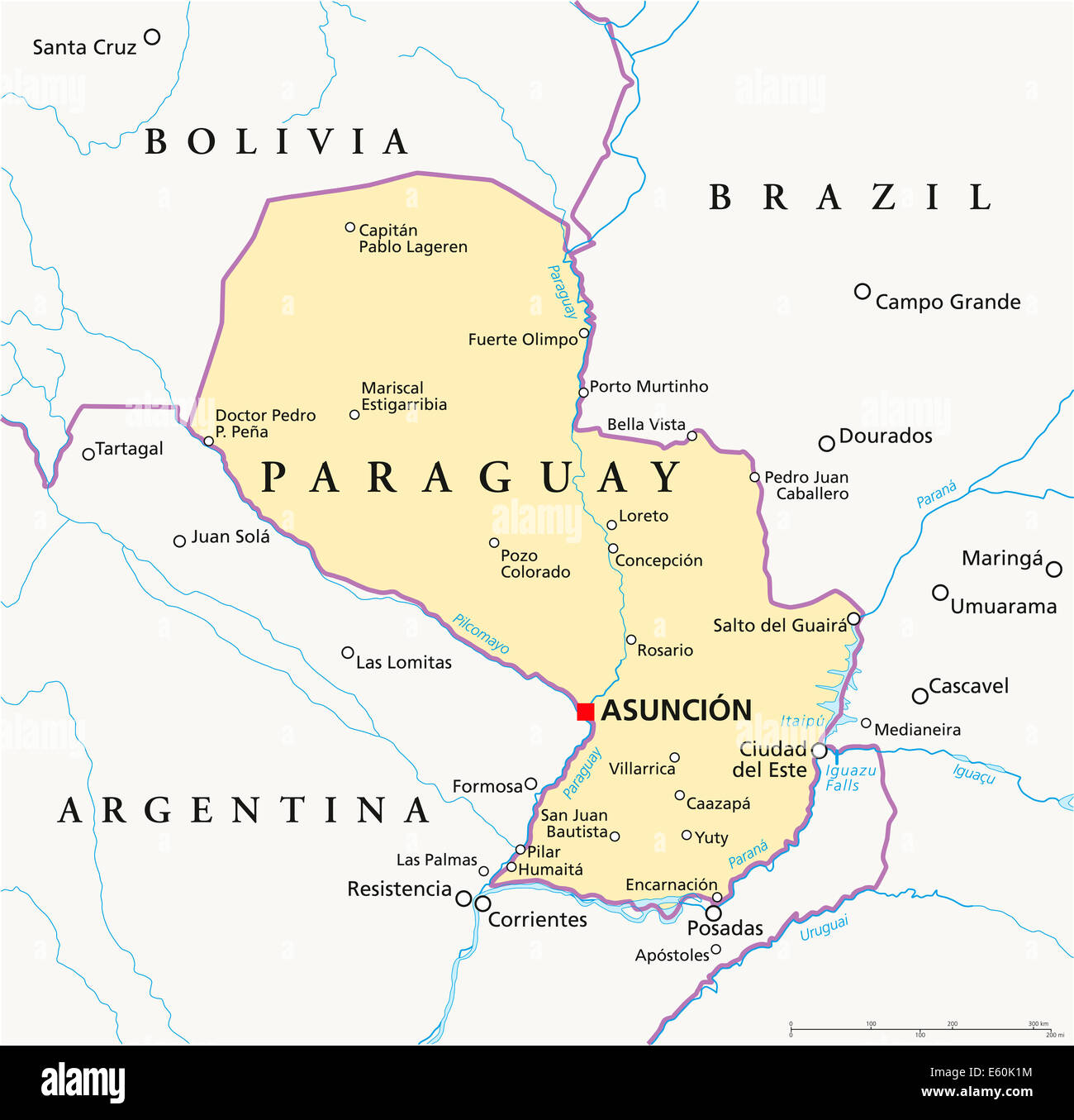  Paraguay itaipu map hi-res stock photography and images - Alamy Illustration 