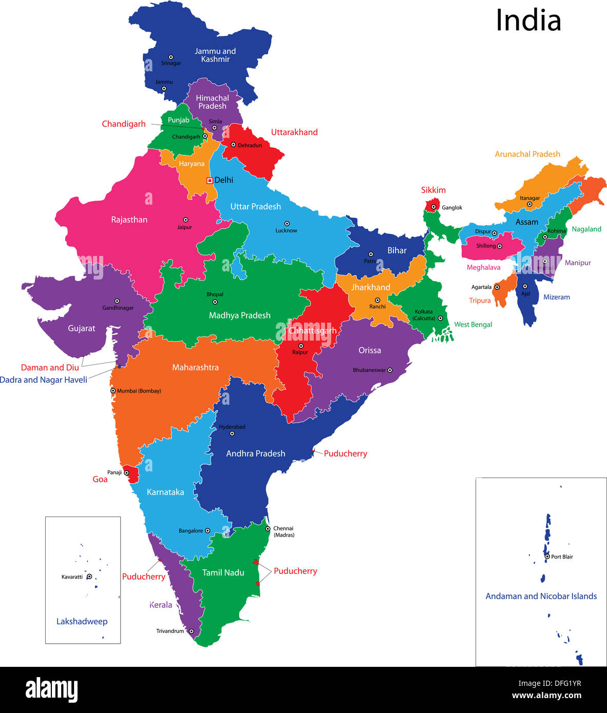  Map of india hi-res stock photography and images - Alamy 