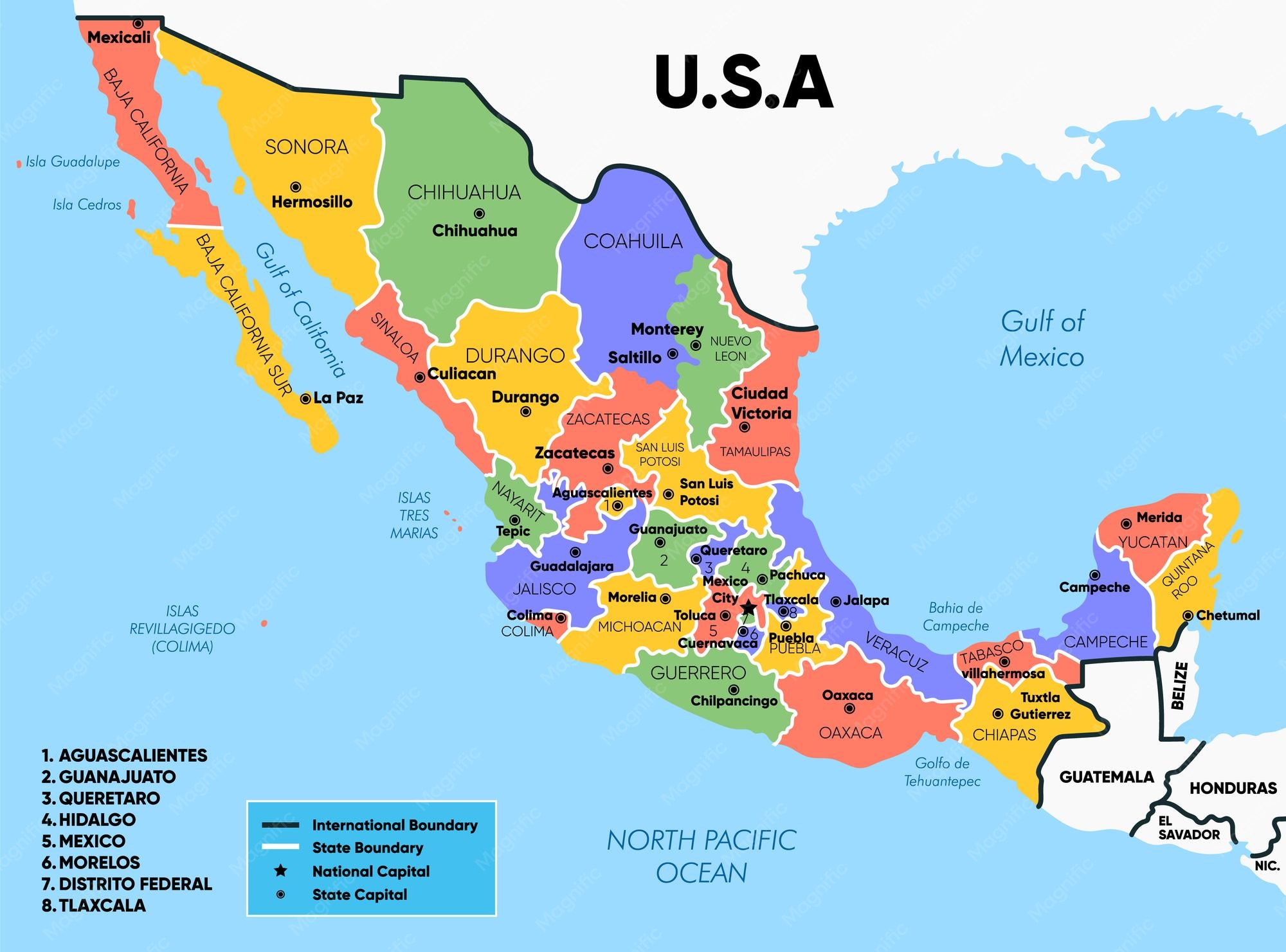  Conoce La Lista De Los Estados De México – SXEO Illustration 