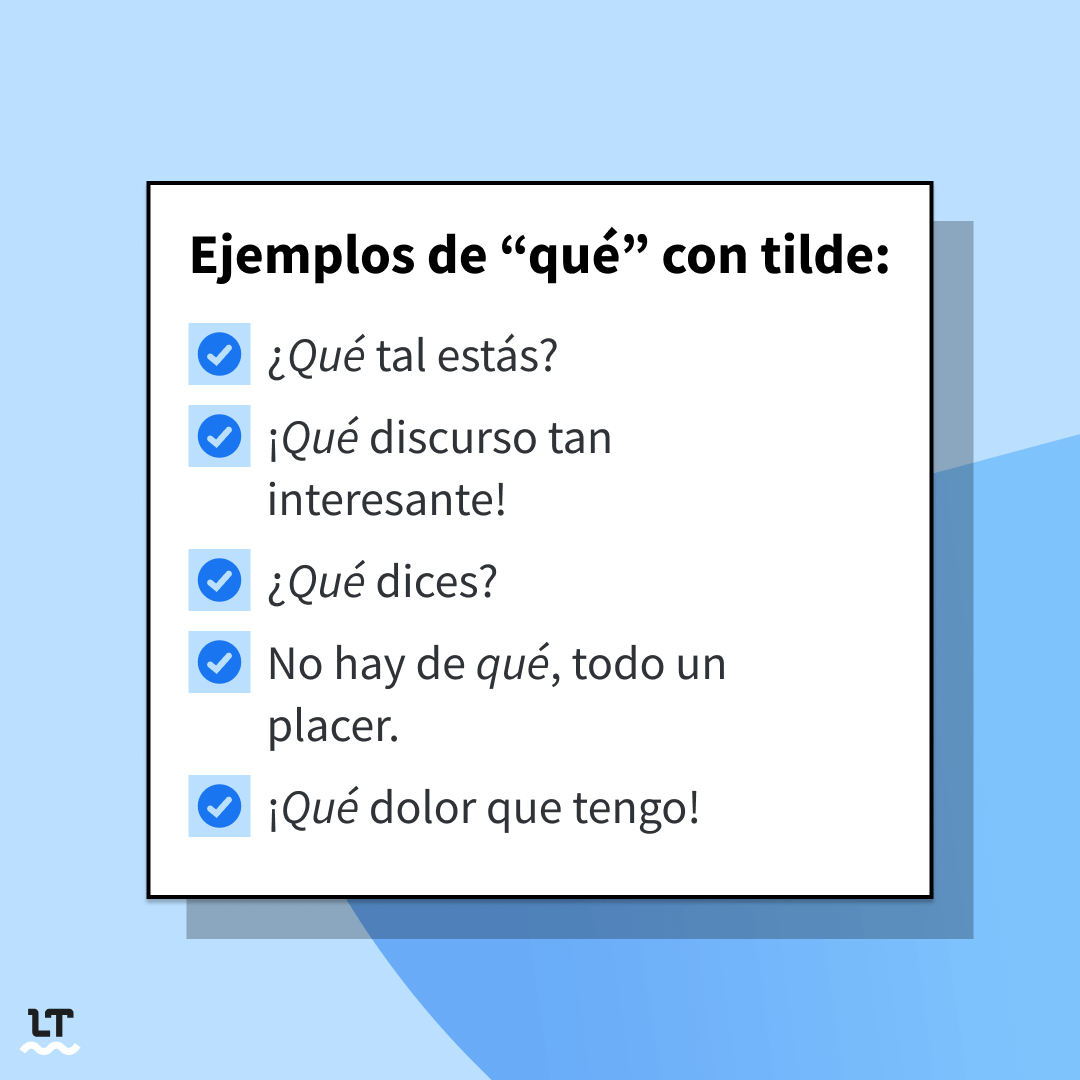  Foto zu Qué o que: cuándo lleva tilde la palabra que 