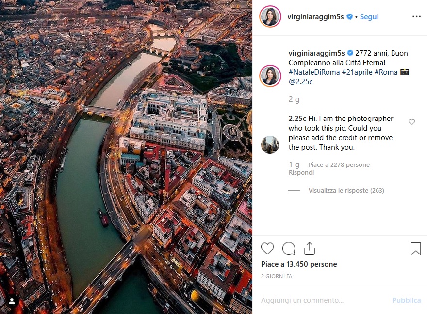  Foto zu La foto di Roma condivisa dalla Sindaca Raggi: scattata con un drone in 