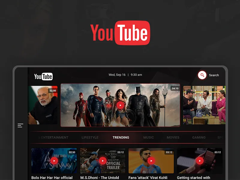  Youtube UI designs, themes, templates and downloadable graphic elements 