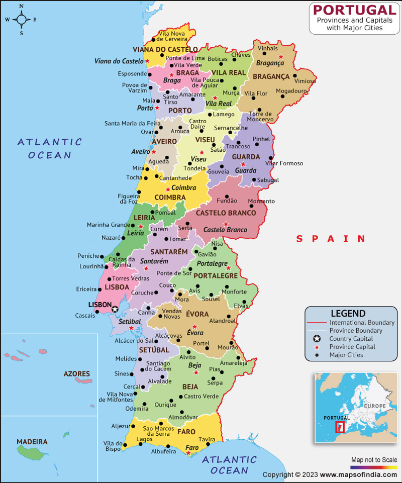  Portugal map cities Motiv 