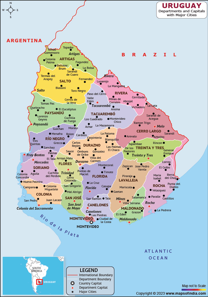  Uruguay Map 