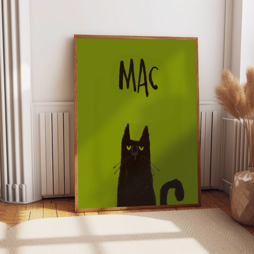  Custom Cat Portrait, Modern Dog Art, Fun Pet Portrait, Simple Pet Art Bildidee 
