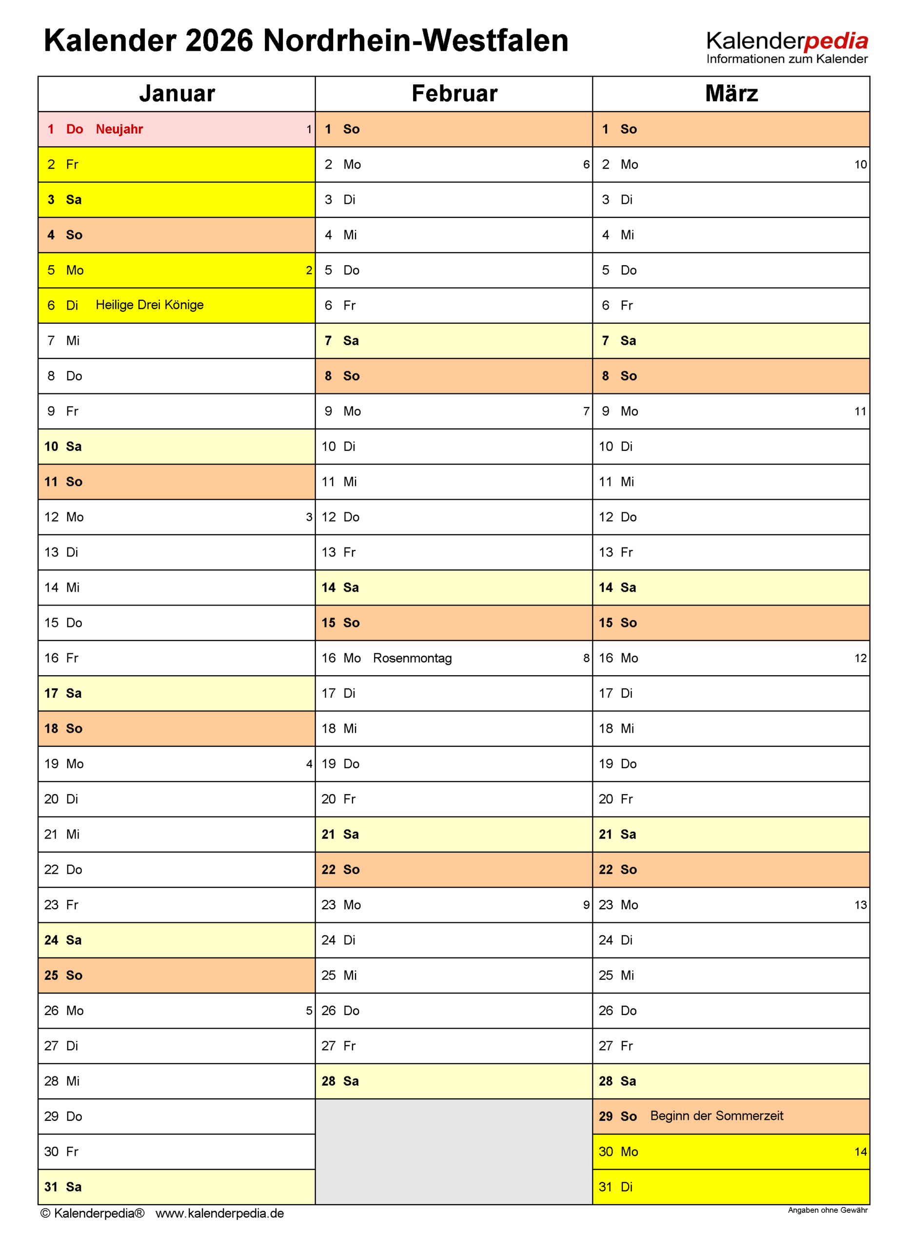 Ferein Nrw 2026 Ferien In Nordrhein-westfalen (nrw) Im Schuljahr 2025/26