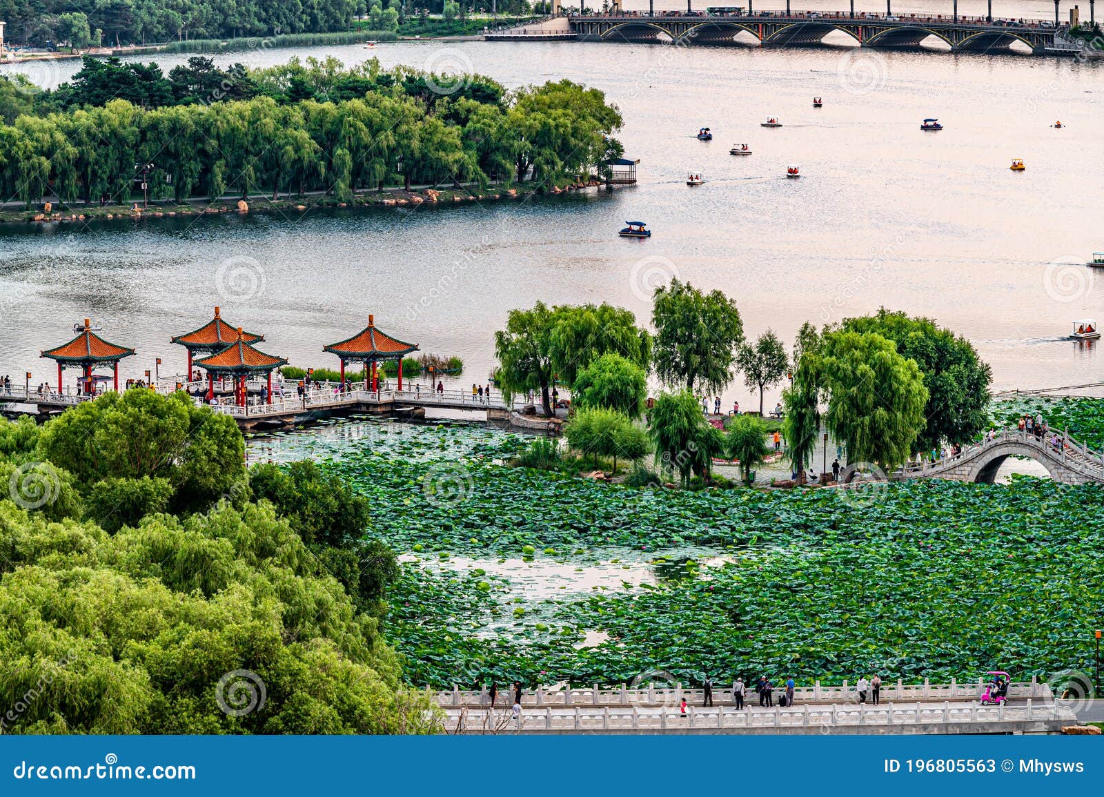 Liga De Futbol Inglesa – Landscape of nanhu park in changchun, china stock image