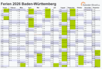 Faschingsferien 2026 Baden-württemberg Schulferien-kalender baden-württemberg Bw 2026 Mit Feiertagen Und Ferien