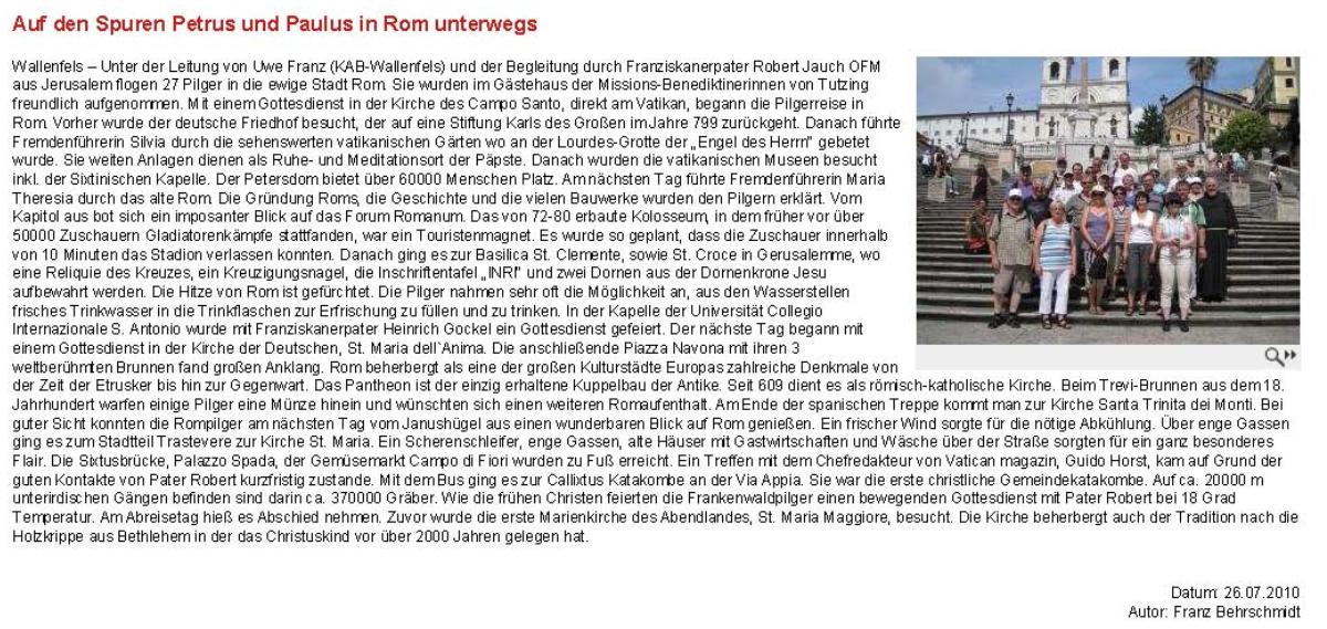 Pilgerreise Rom 2026 Klassische pilgerreise Nach rom