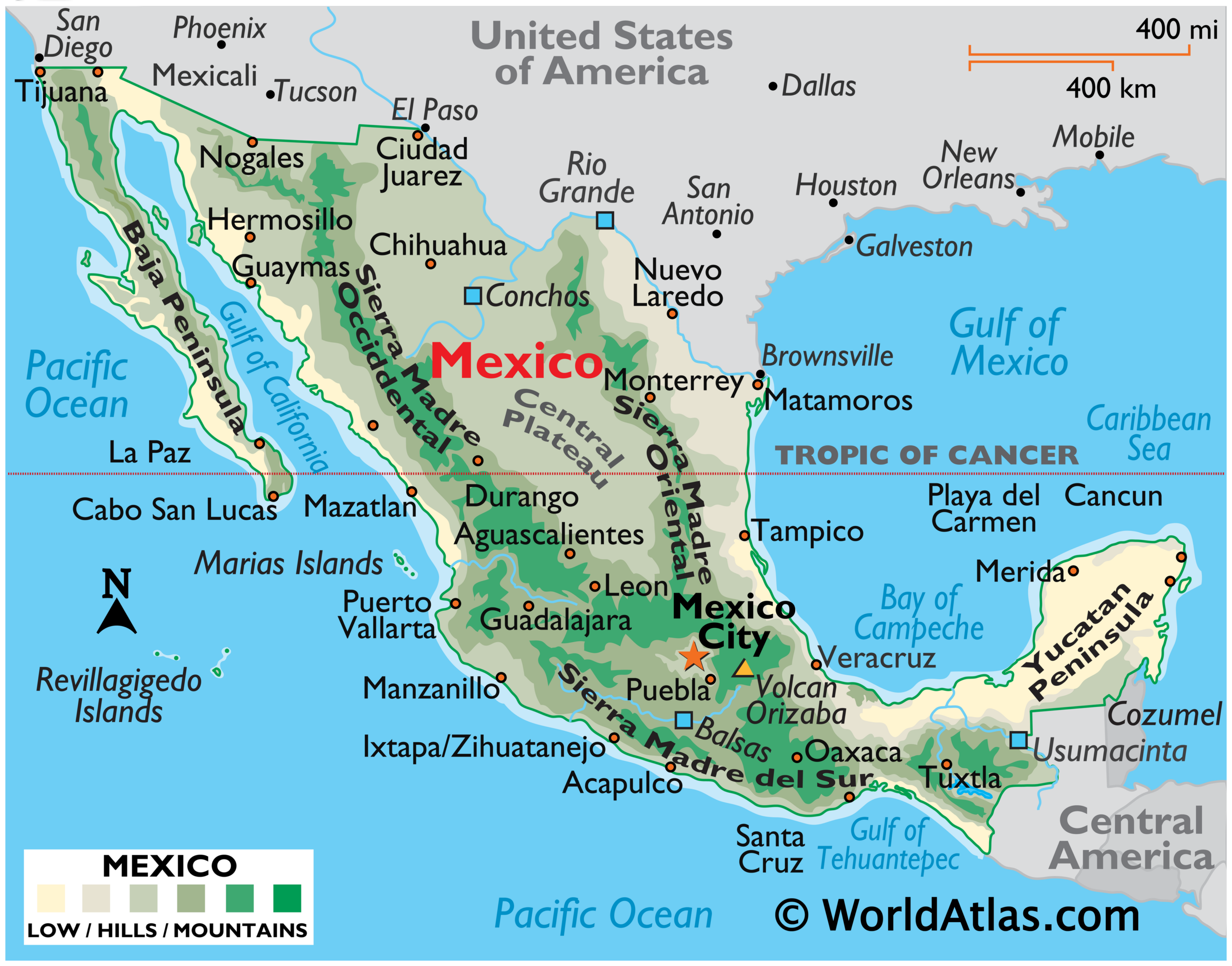 Mexico South Africa Match Score – Mexico physical map