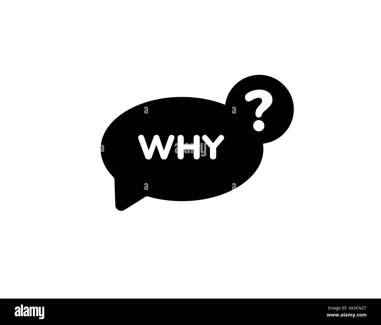  Foto zu Black speech bubble icon with why text and question mark Stock Vector 