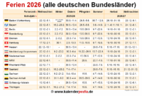 Ferien In Nrw 2026 Kalender 2026 nrw: ferien, Feiertage, Pdf-vorlagen
