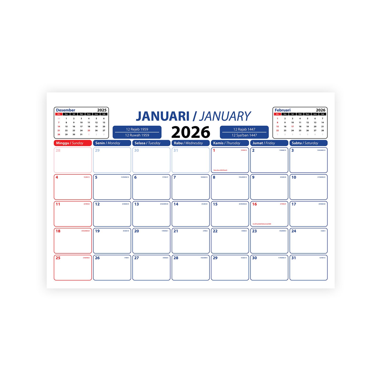  Kalender Planner 2026 - Kalender99 Motiv 
