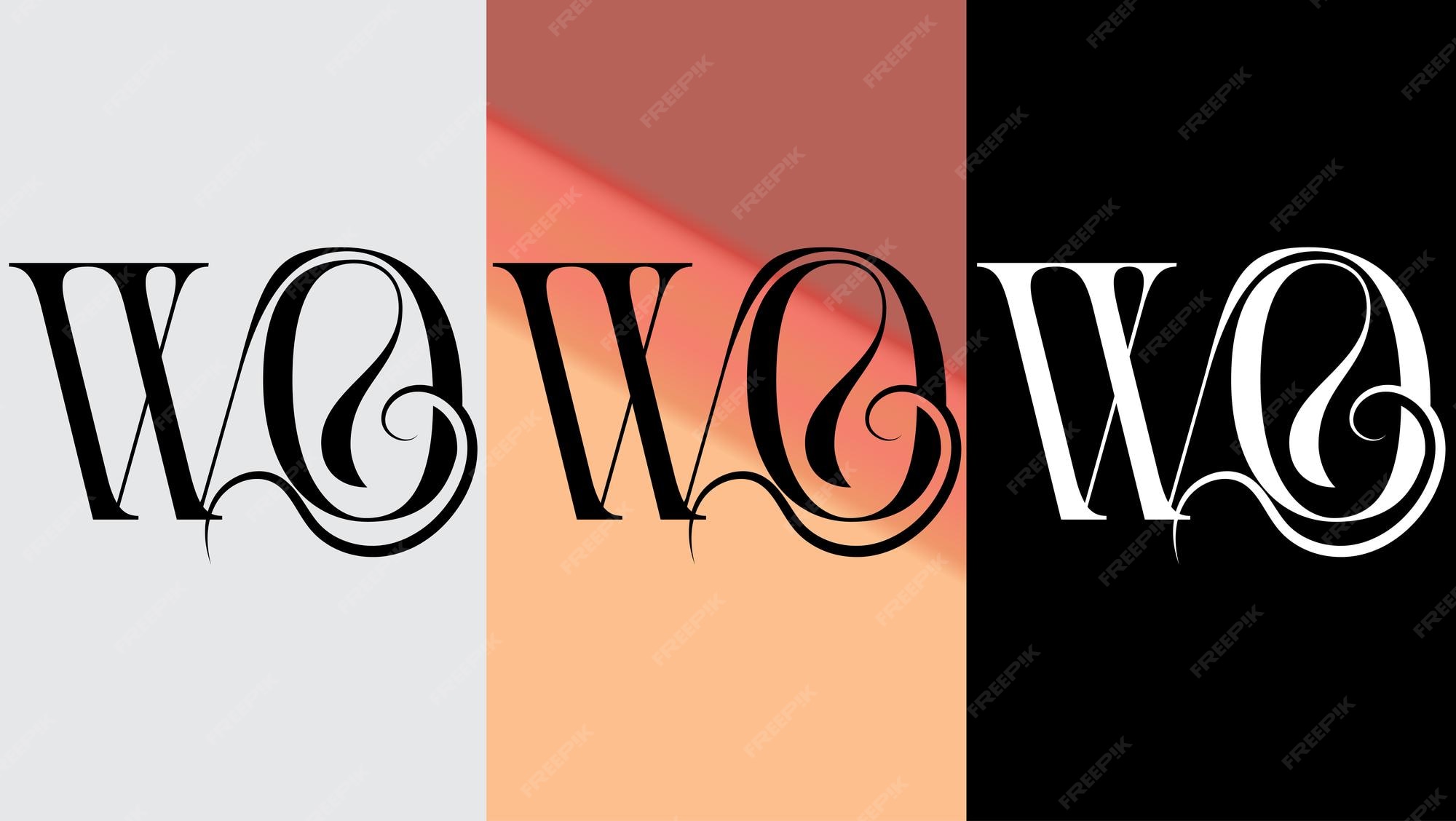  Initial letter wo logo design creative modern symbol Illustration 