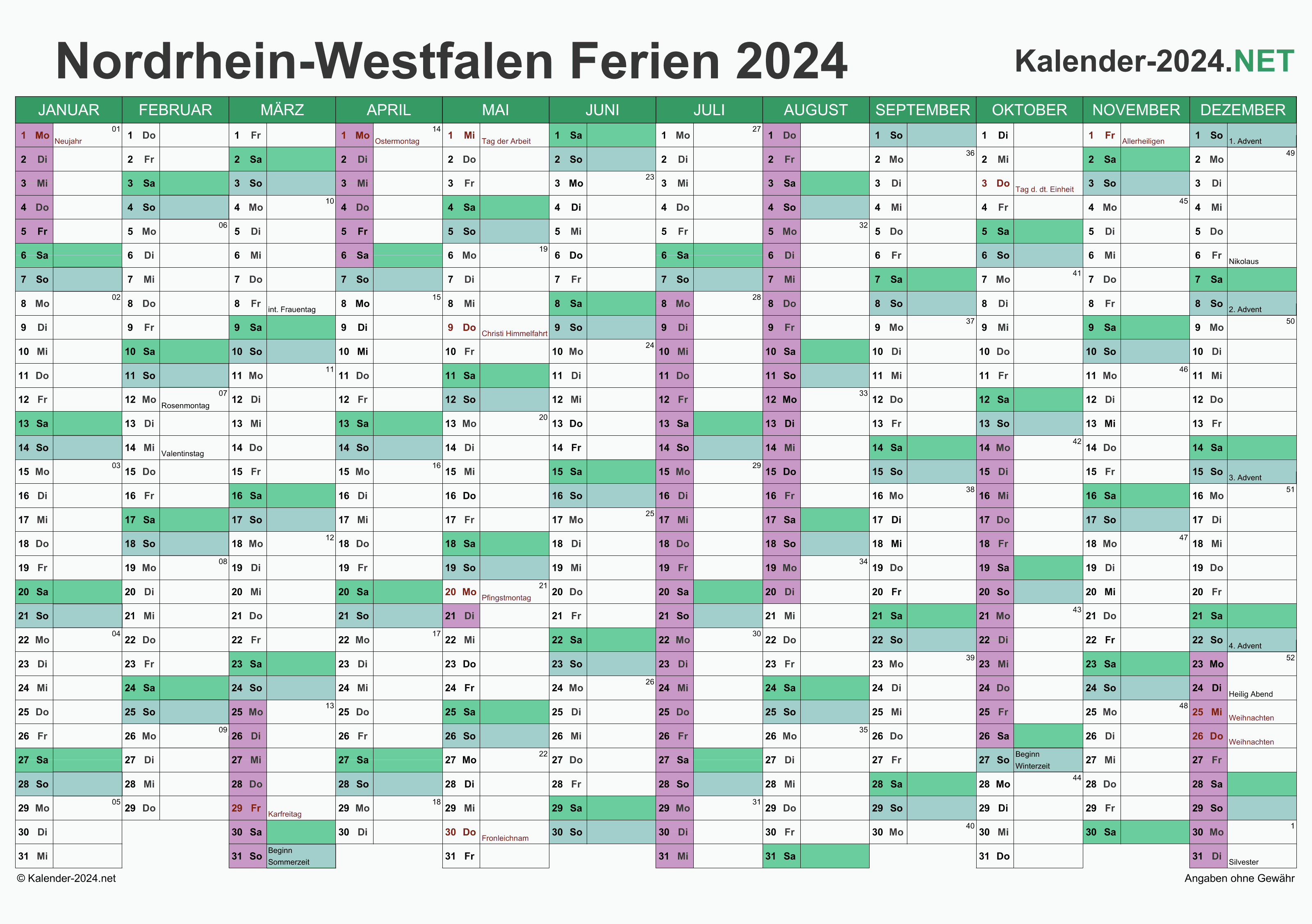  Foto zu FERIEN Nordrhein-Westfalen 2024 - Ferienkalender & Übersicht 
