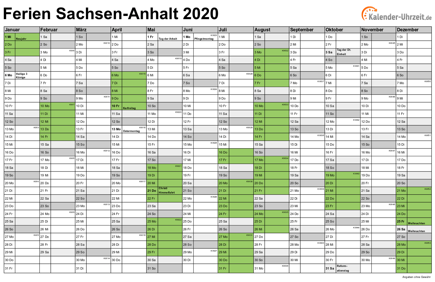 Ferien Sommer 2026 Sachsen Anhalt Ferien Sachsen-anhalt 2025