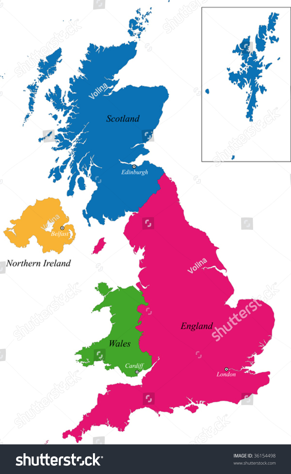  The Countries Of The United Kingdom And Capital Cities Stock Vector Bildidee 