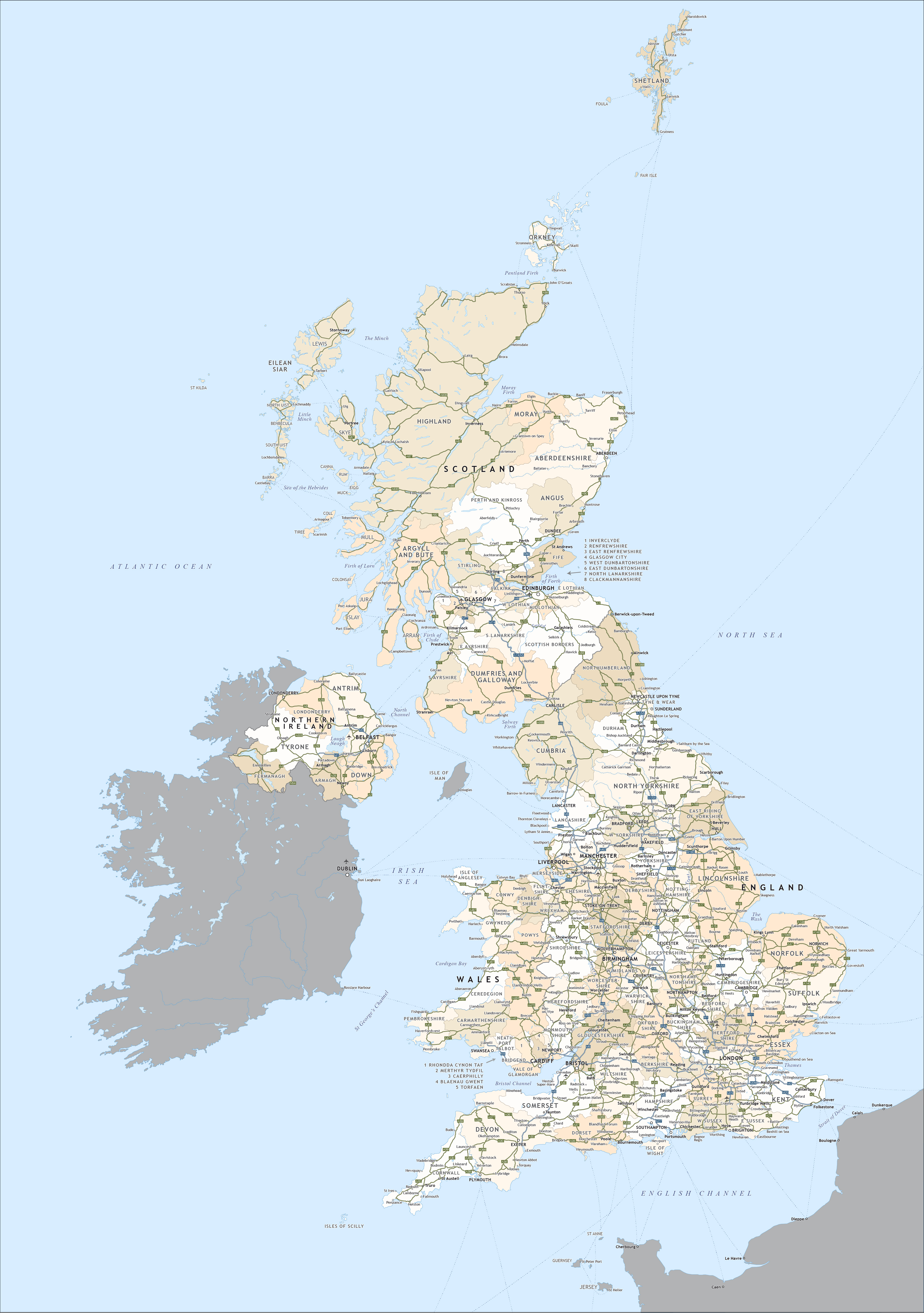  Foto zu UK political map - royalty free editable vector map base - Maproom 