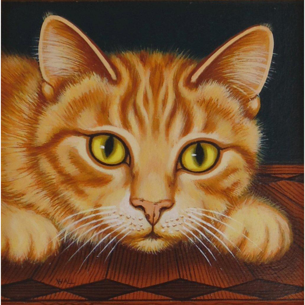  Foto zu Cat - Original Art by Sue Wall from seasideartgallery on Ruby Lane 