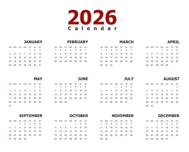 Terminkalender 2026 2026 Calendar Template In Classic Strict Style With Multicolor Elements