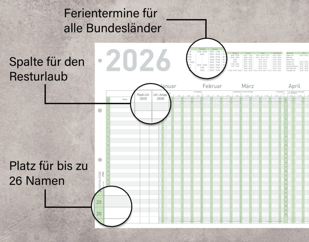  Urlaubsplaner 2026 - RNK Verlag Bildidee 