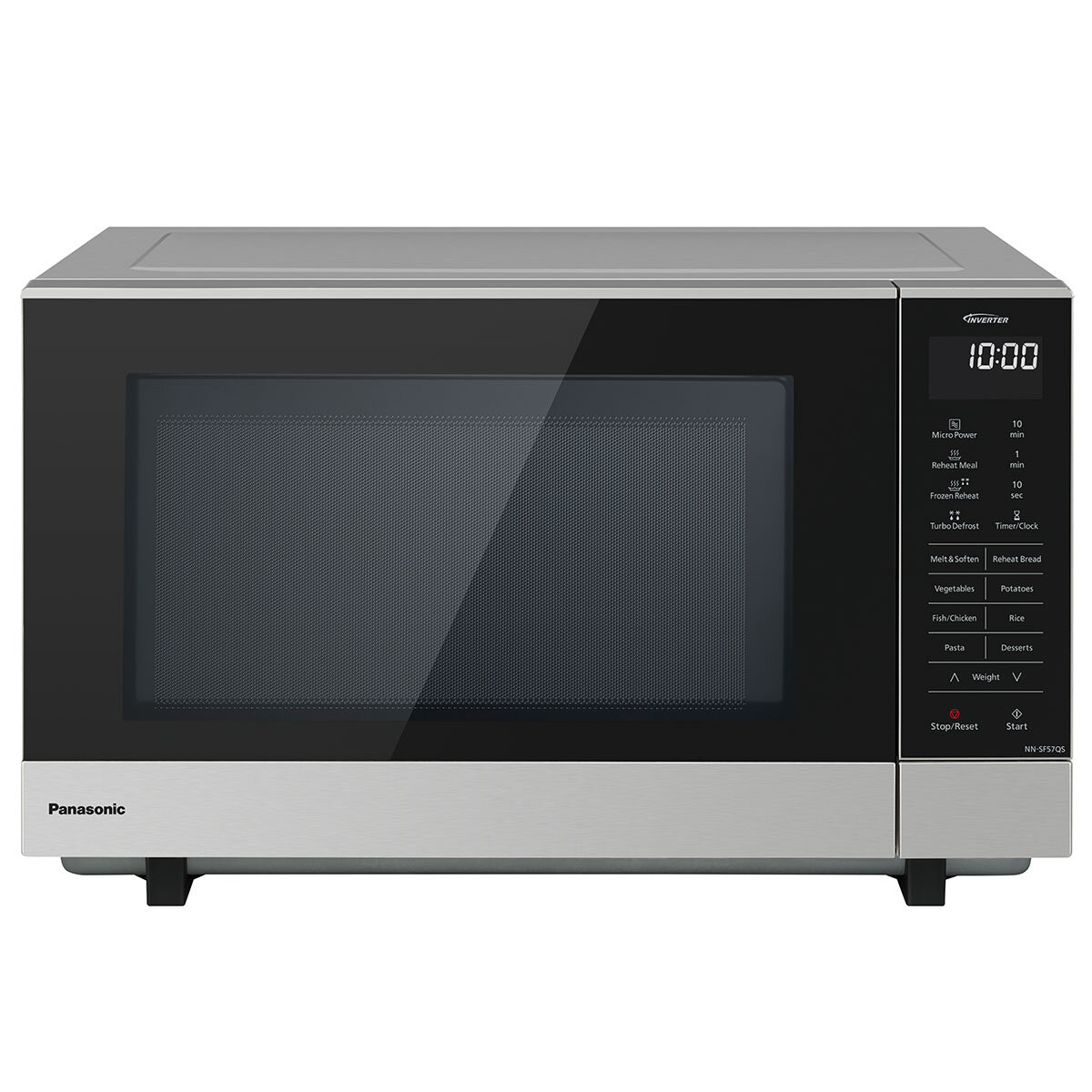  Panasonic 27L Flatbed Inverter Microwave NN-SF57QS - Appliances Warehouse 