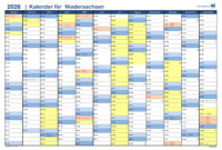 Jahreskalender 2026 Niedersachsen Germany 2026 Calendar With Holidays