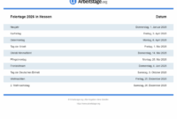 Hessenwoche Winter 2026 2026 German Planner Calendar With Horizontal Months On White Background