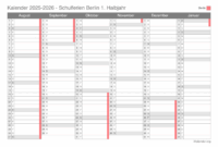 Schulferien Berlin 2026 Sommer Kalender 2026 Berlin: Ferien, Feiertage, Excel-vorlagen