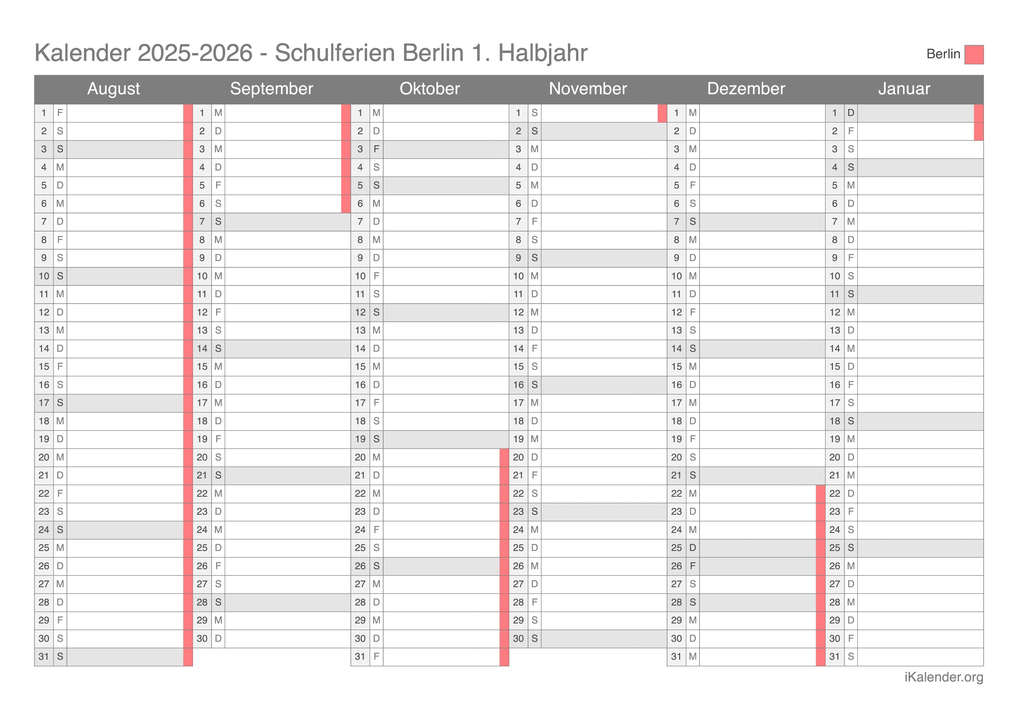  Foto zu Schulferien Berlin 2025-2026 – Termine und Kalender 