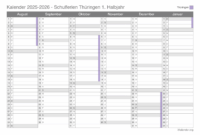 Ferien Sommer Thüringen 2026 Feiertage Thüringen 2026