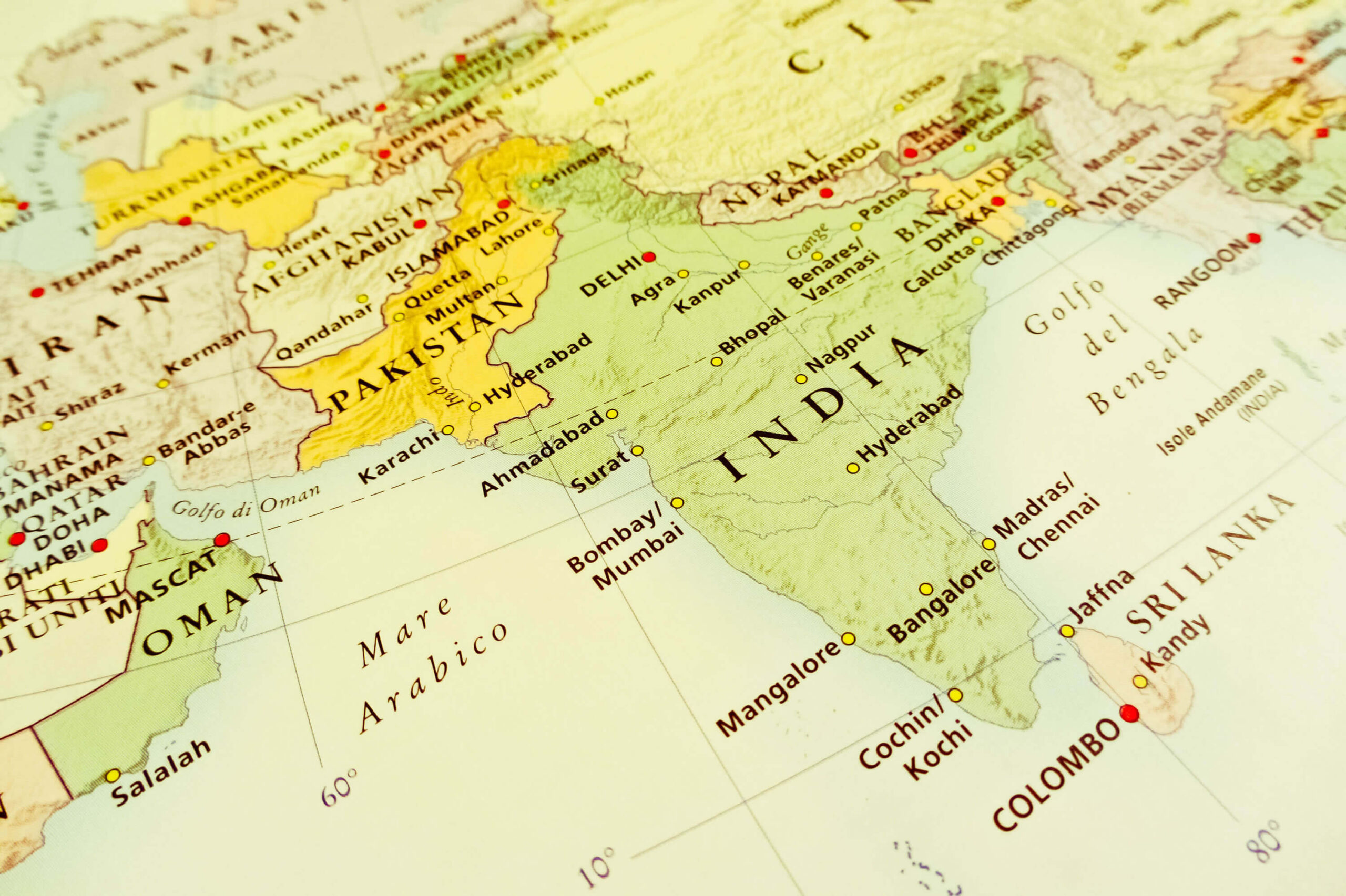 India Women Vs Sri Lanka Women – Una mappa dell'india con il nome dello stato dell'india.
